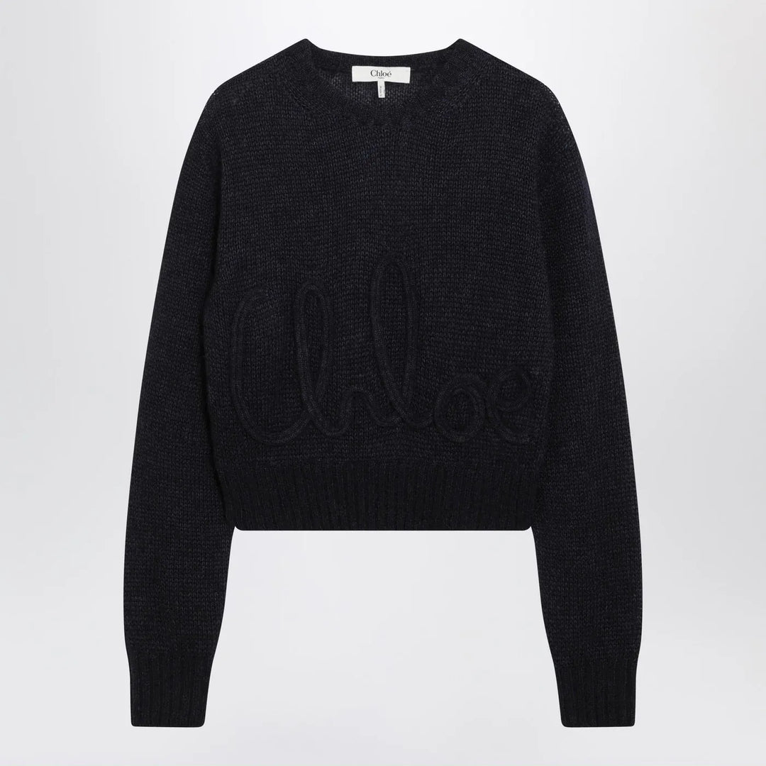 Chloé - Navy blue alpaca-blend sweater