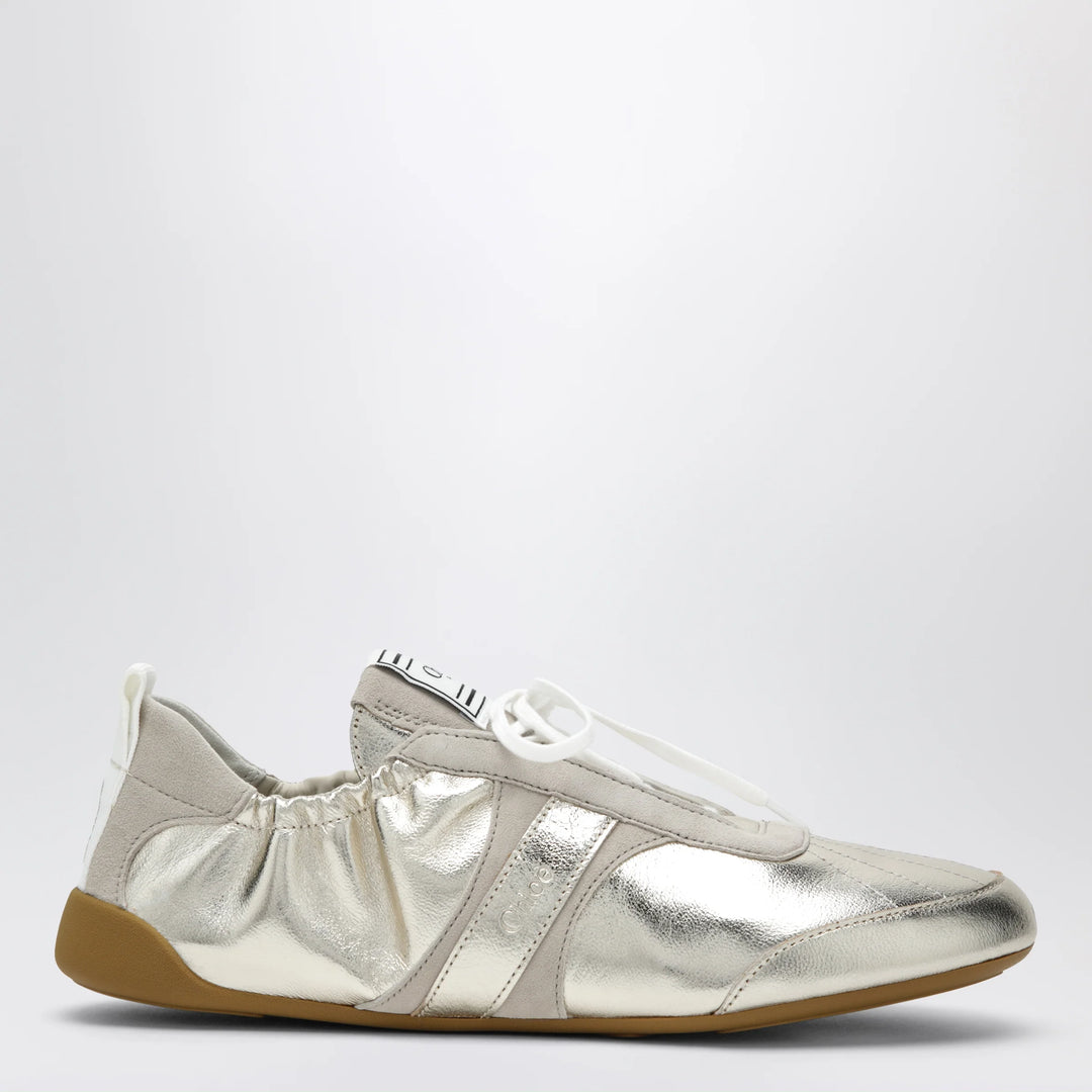 Chloé - Chloé Kick Sneakers in Palladium Metallic Finish