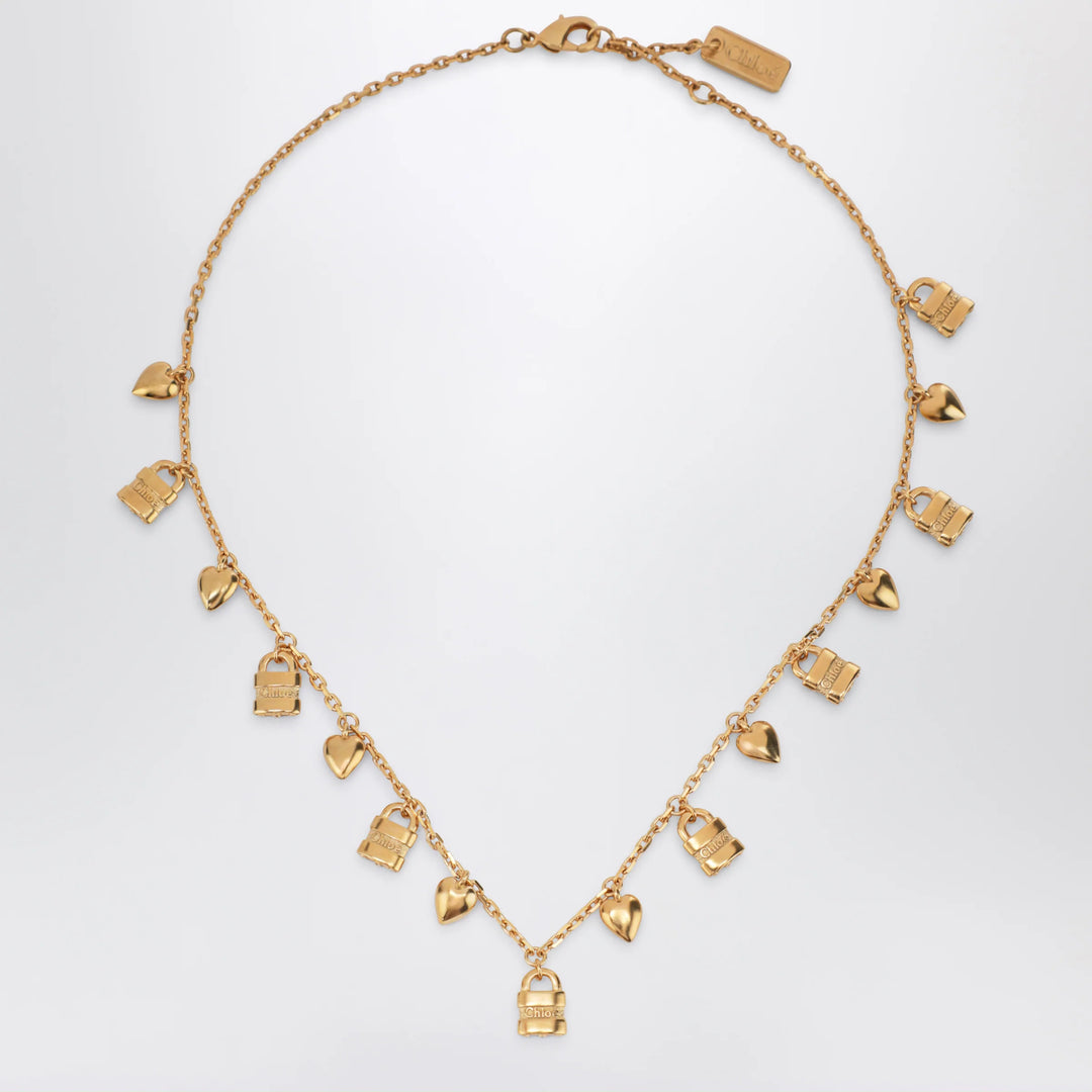 Chloé - Paddington necklace with gold-tone brass charms
