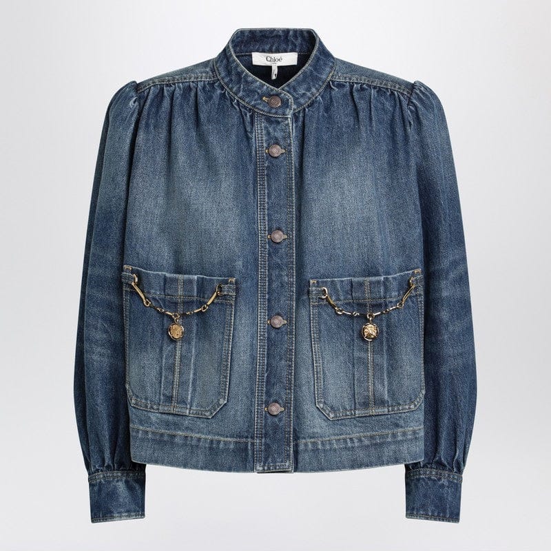 Coats & Jackets Chloé - Indigo blue gathered denim jacket - 38 FR Brand
