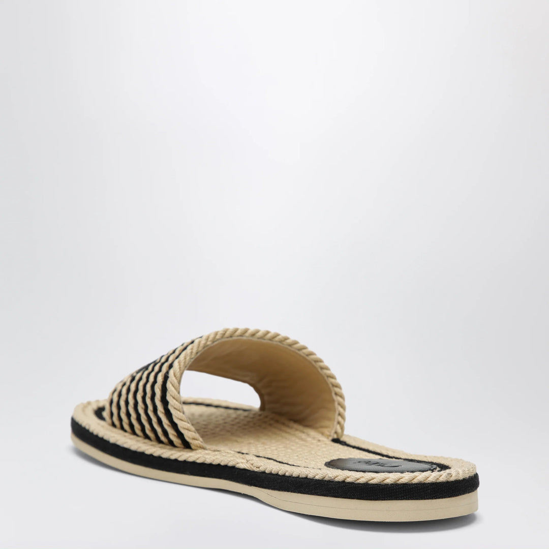 Chloé - Sand mules in hand-braided recycled rope, black