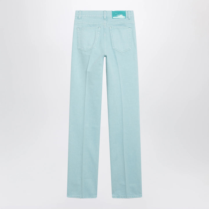 Chloé - Straight jeans in turquoise organic cotton denim