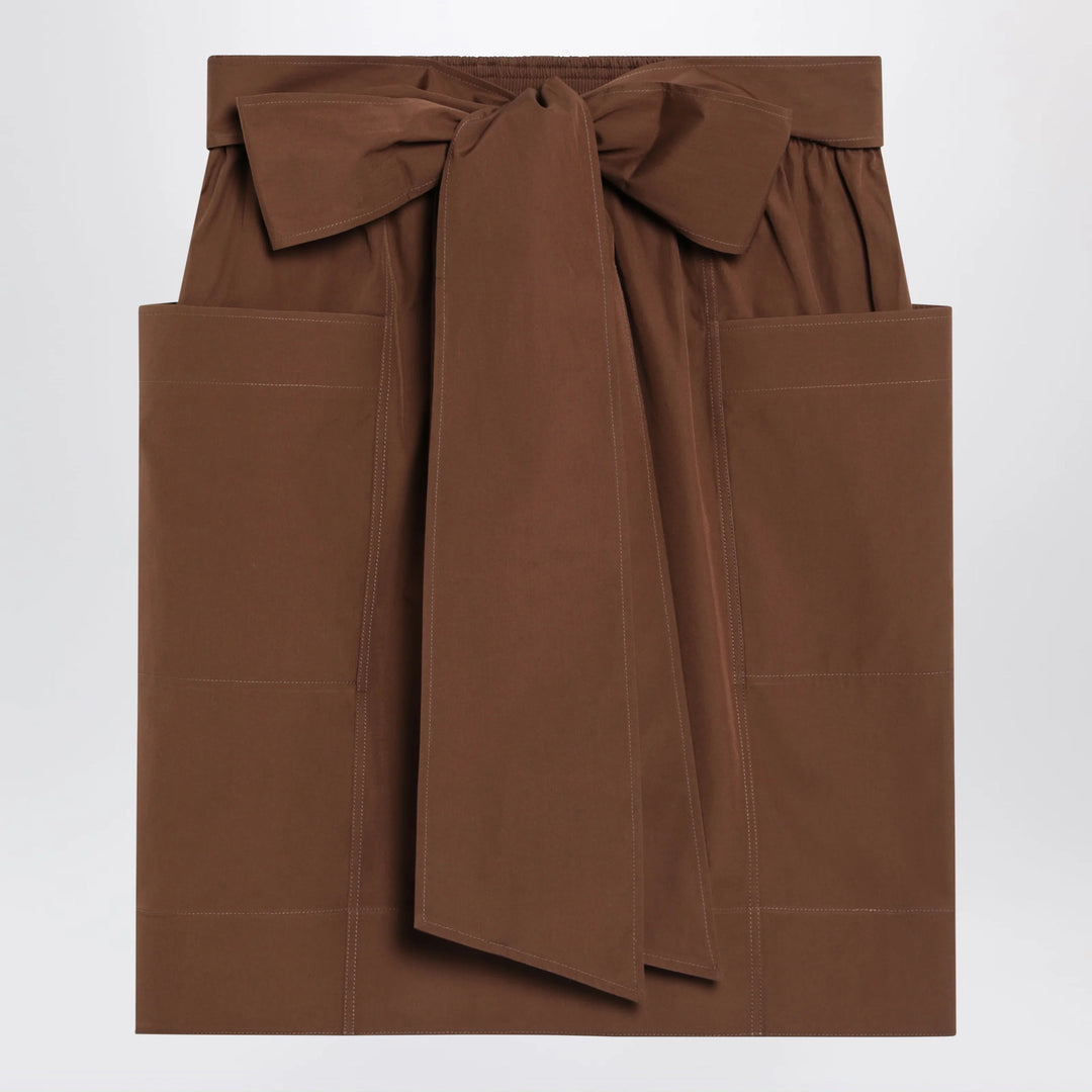 Chloé - Brown skirt with oversized bow