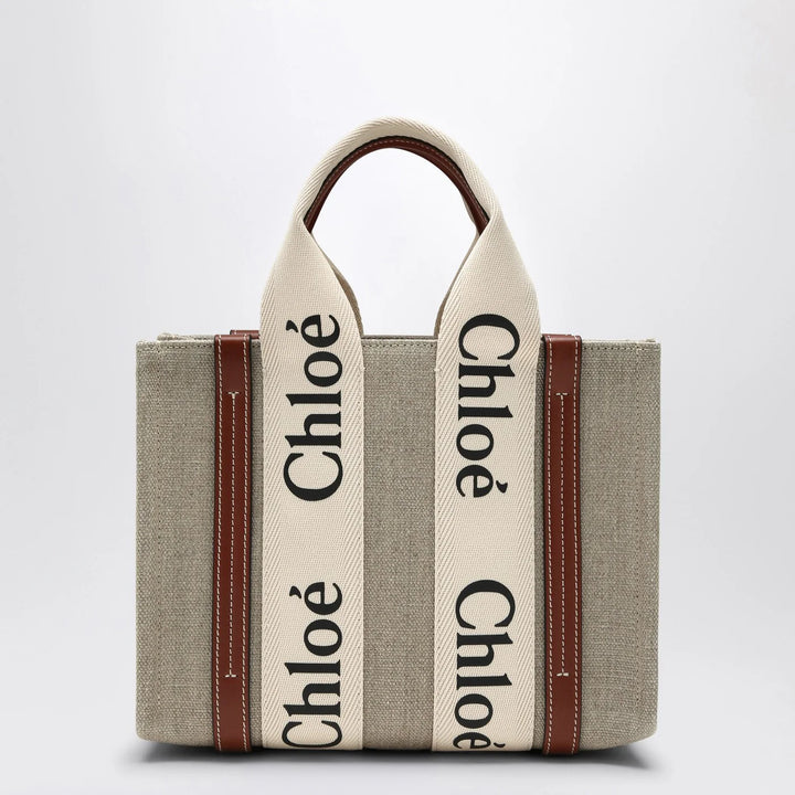 Chloé - Woody little bag in beige canvas
