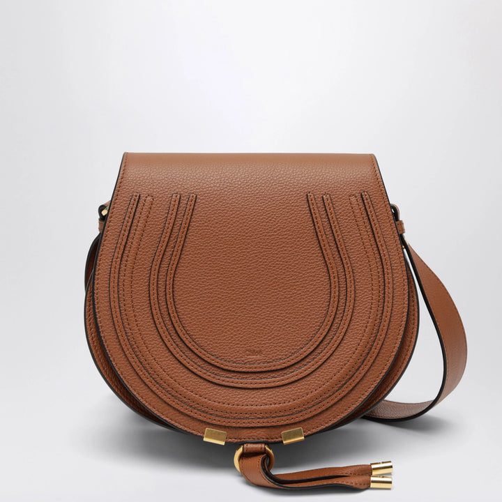 Chloé - Brown Saddle Marcie bag in grained leather