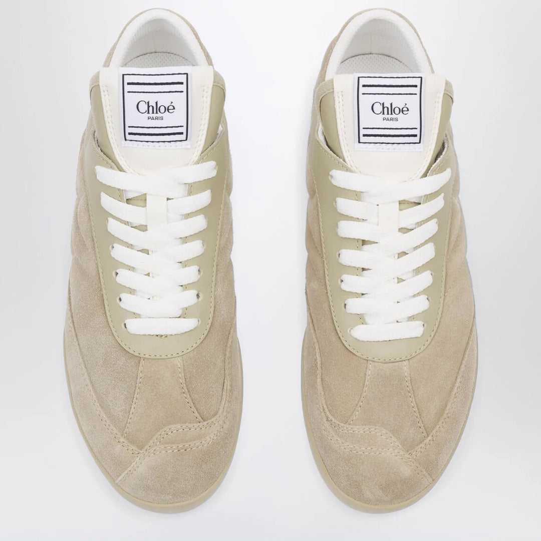 Chloé - Chloé Kick Pale Khaki suede Sneakers
