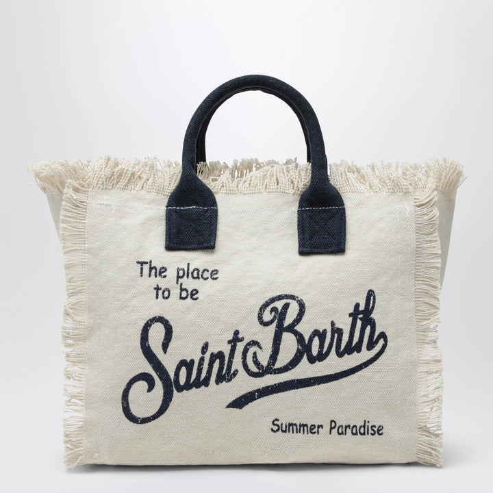 MC2 Saint Barth - White/blue Colette cotton bag