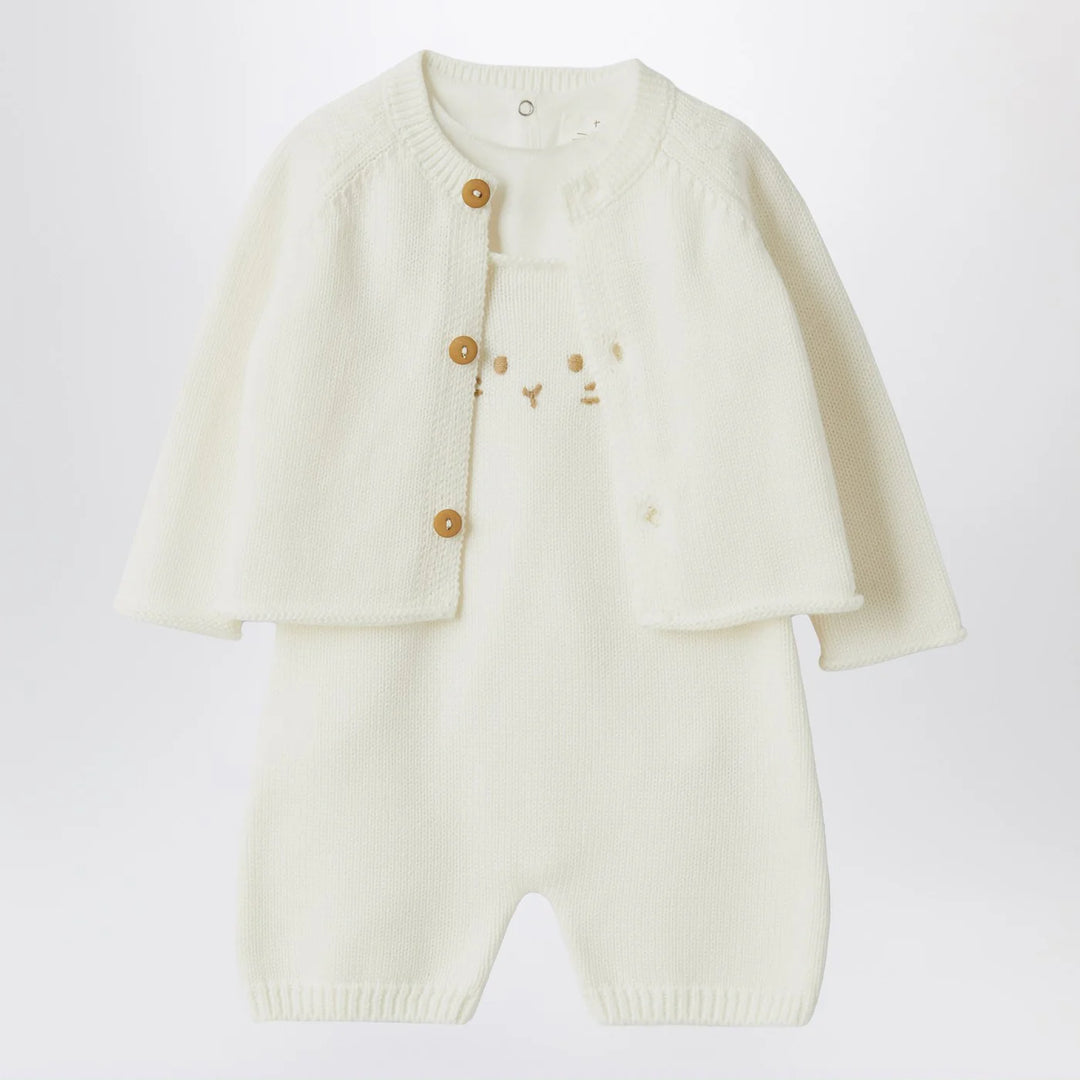 Teddy &amp; Minou - White outfit with jacket and overalls