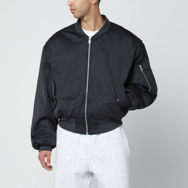 Coats & Jackets Entire Studios - Grey wool-blend bomber jacket with zip - XL Brand