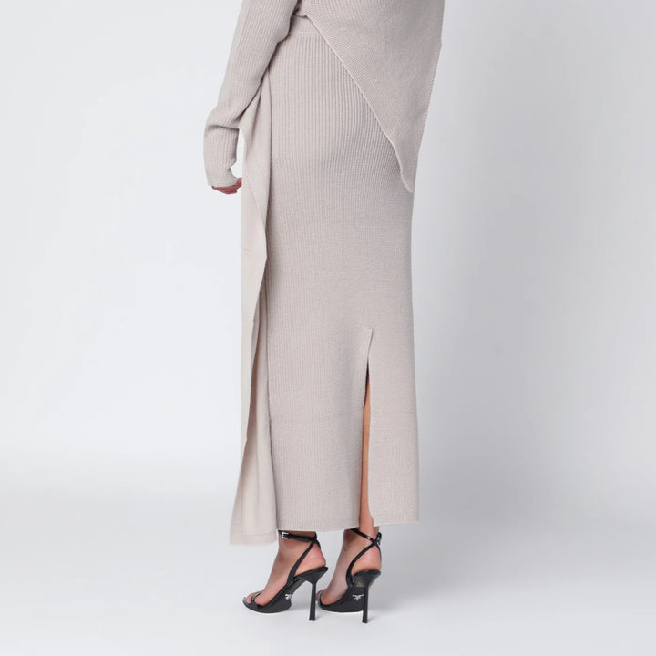 Entire Studios - Light beige long wool skirt