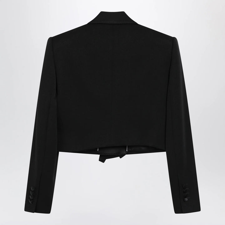 Dolce&amp;Gabbana - Black wool gabardine spencer tuxedo