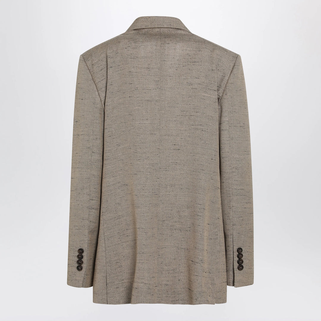 Dolce&amp;Gabbana - Sicilia double-breasted tweed-effect jacket, beige