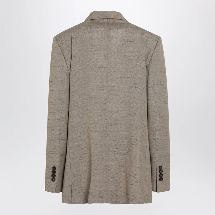 Dolce&amp;Gabbana - Sicilia double-breasted tweed-effect jacket, beige