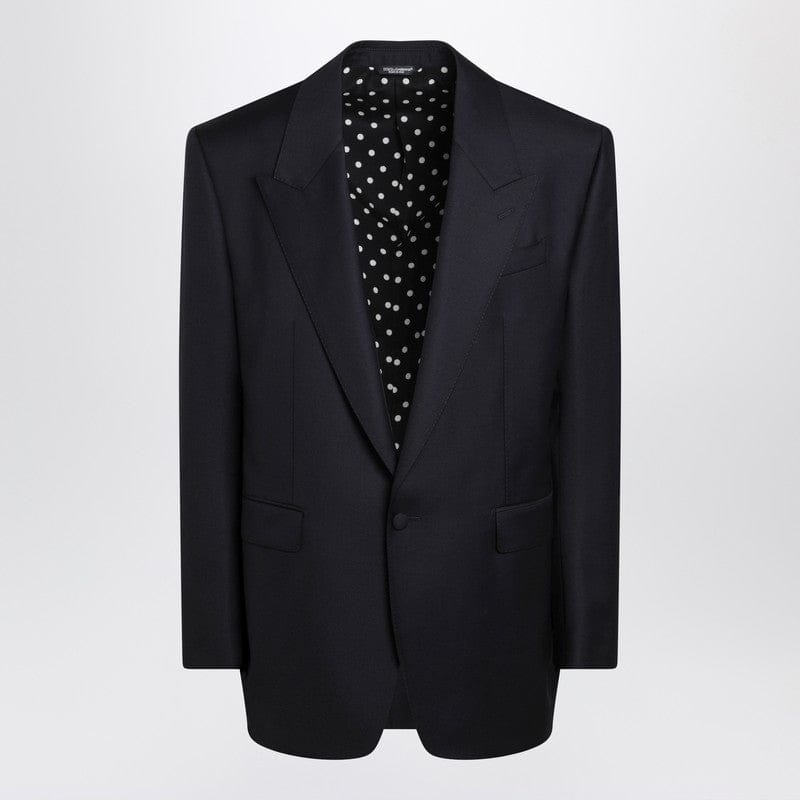 Coats & Jackets Dolce&Gabbana - Dark navy wool single-breasted jacket - 52 IT Brand