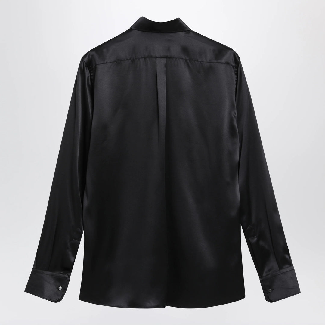 Dolce&amp;Gabbana - Martini silk satin shirt in black