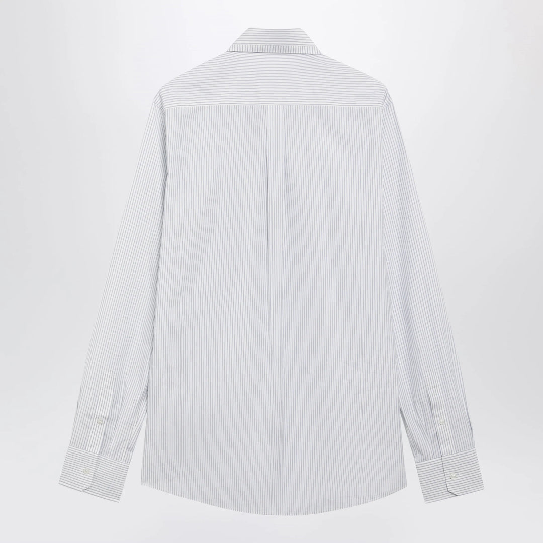 Dolce&amp;Gabbana - White Double-Collar Striped Shirt