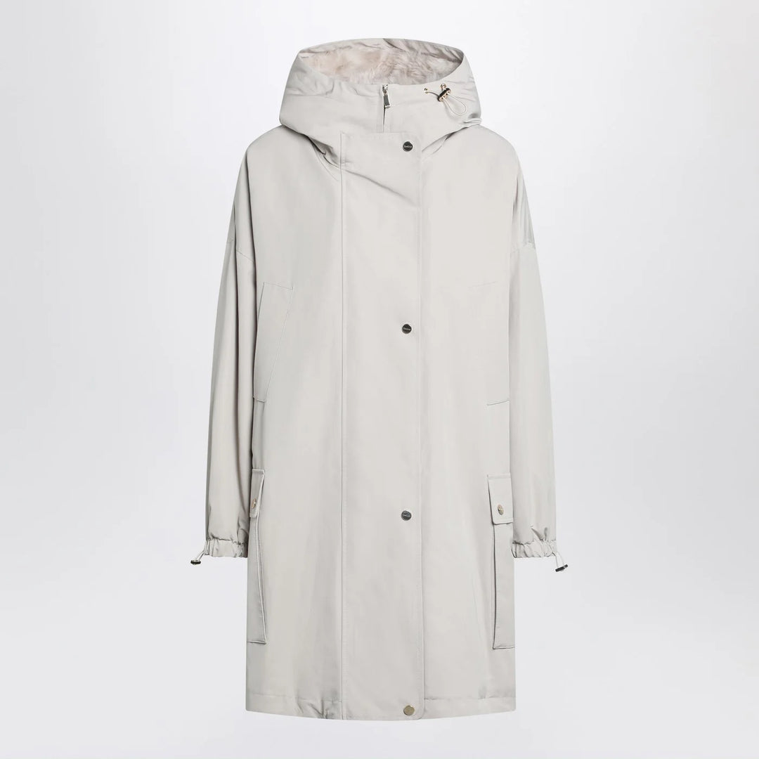 Max Mara Studio - Light beige cotton blend parka