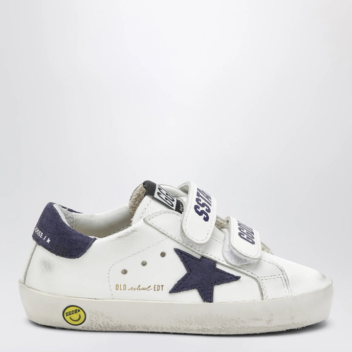 Golden Goose - Old School sneakers in white/blue leather