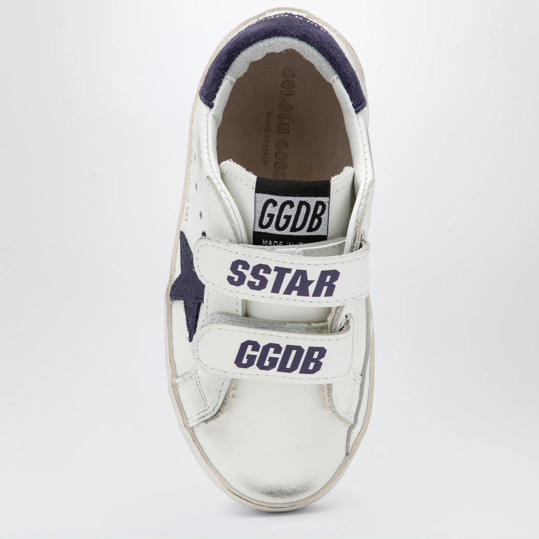 Golden Goose - Old School sneakers in white/blue leather