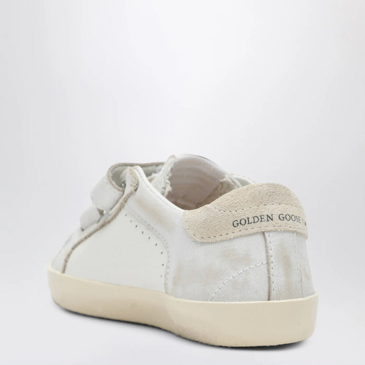 Golden Goose - Old School Sneakers in white with leopard-print star