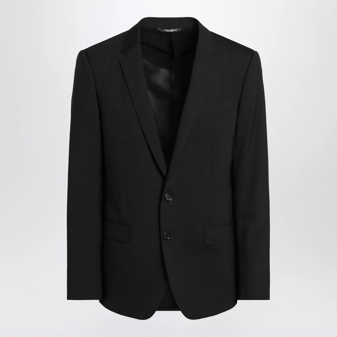 Dolce&amp;Gabbana - Black single-breasted virgin wool suit