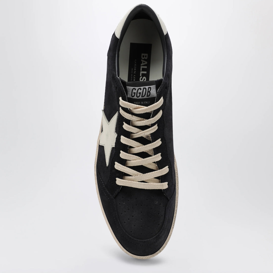 Golden Goose - Dark blue/white Ball Star sneakers in suede and leather