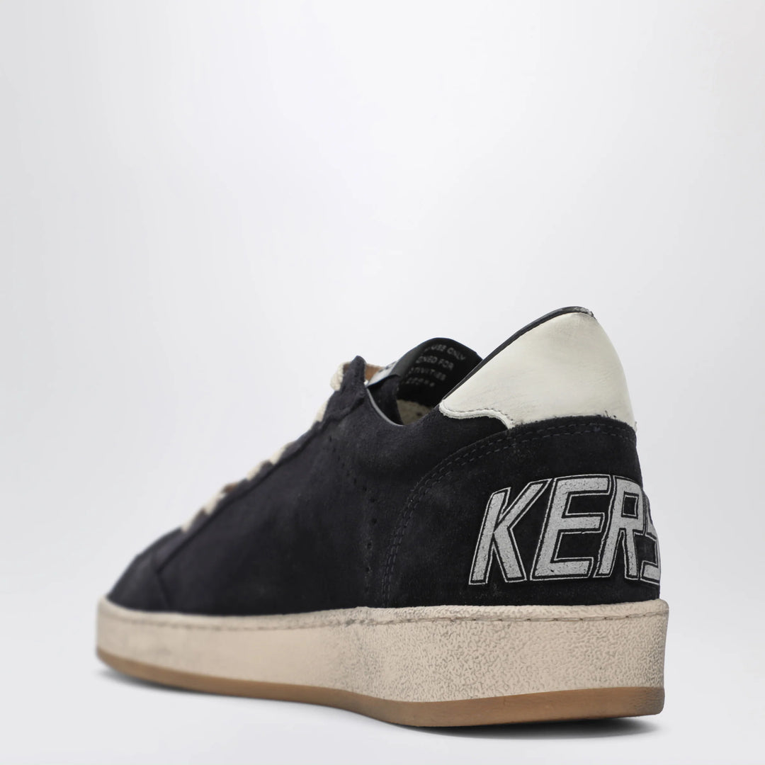Golden Goose - Dark blue/white Ball Star sneakers in suede and leather