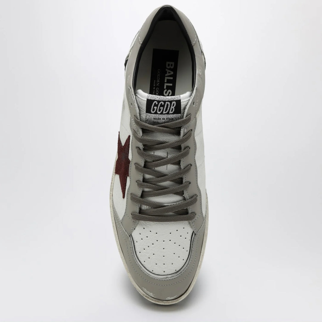 Golden Goose - Ball Star Sneakers white/taupe/burgundy