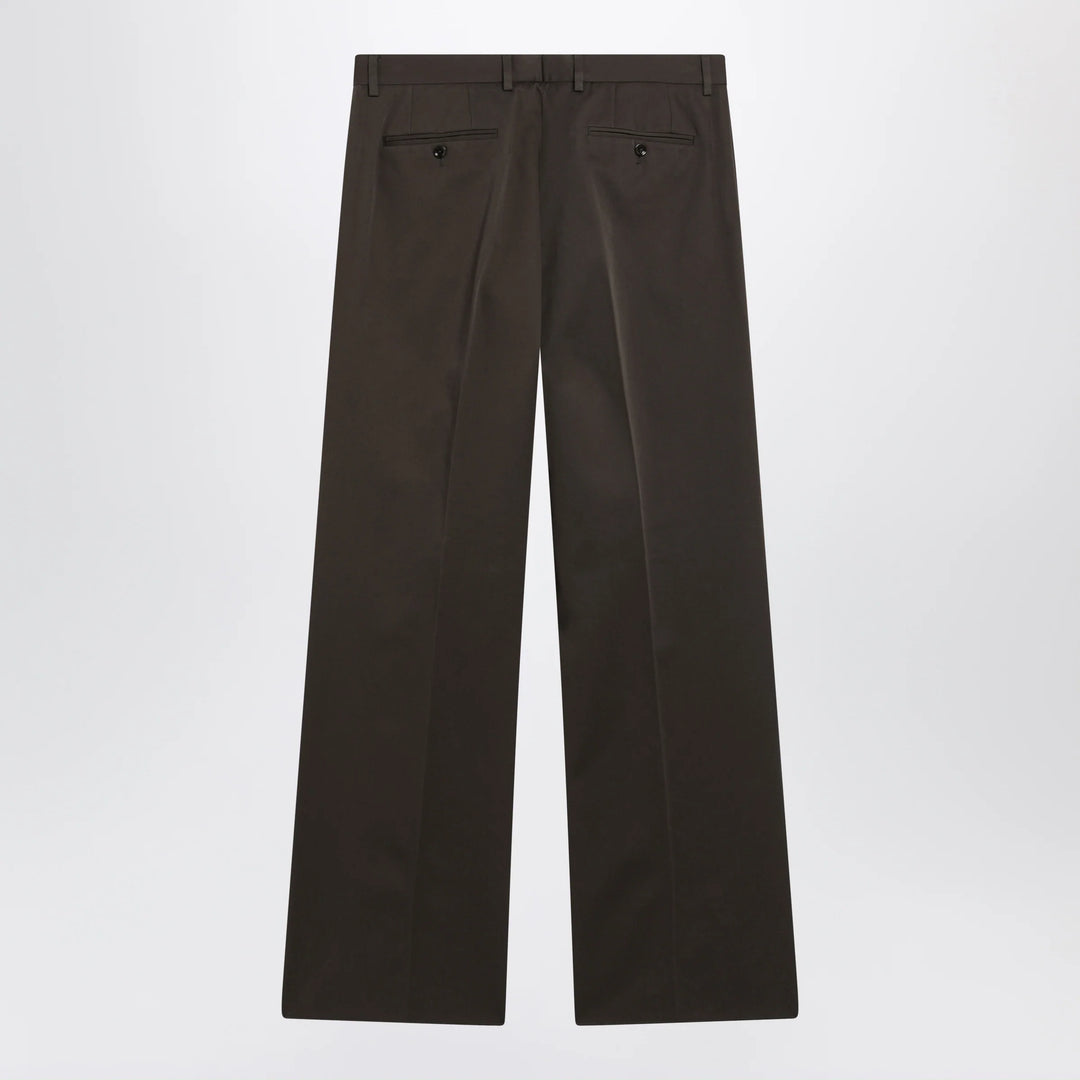 Dolce&amp;Gabbana - Tailored cotton trousers in brown
