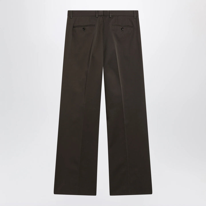 Dolce&amp;Gabbana - Tailored cotton trousers in brown