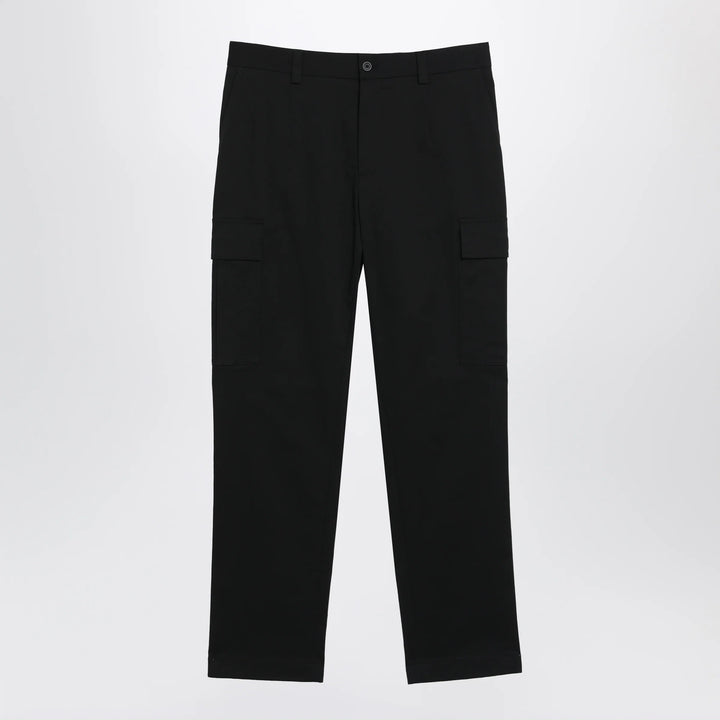 Dolce&amp;Gabbana - Black cotton gabardine cargo trousers