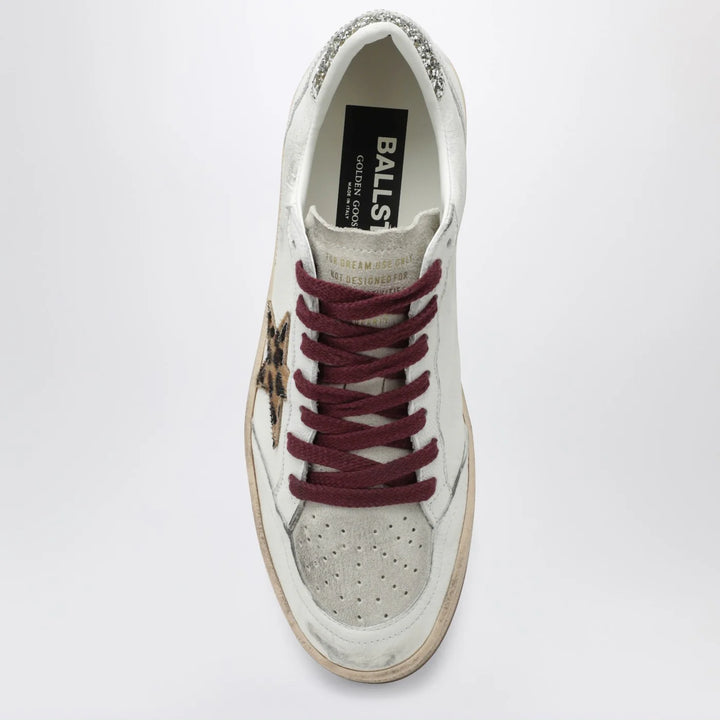 Golden Goose - Ball Star Sneakers with leopard-print pony hair star