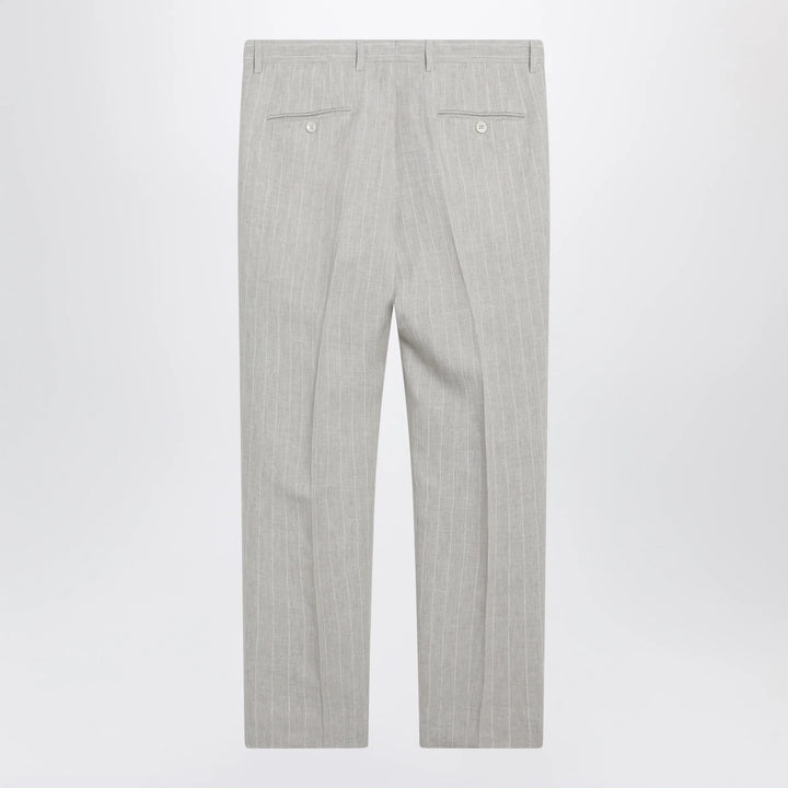 Dolce&amp;Gabbana - Pinstripe linen tailored trousers