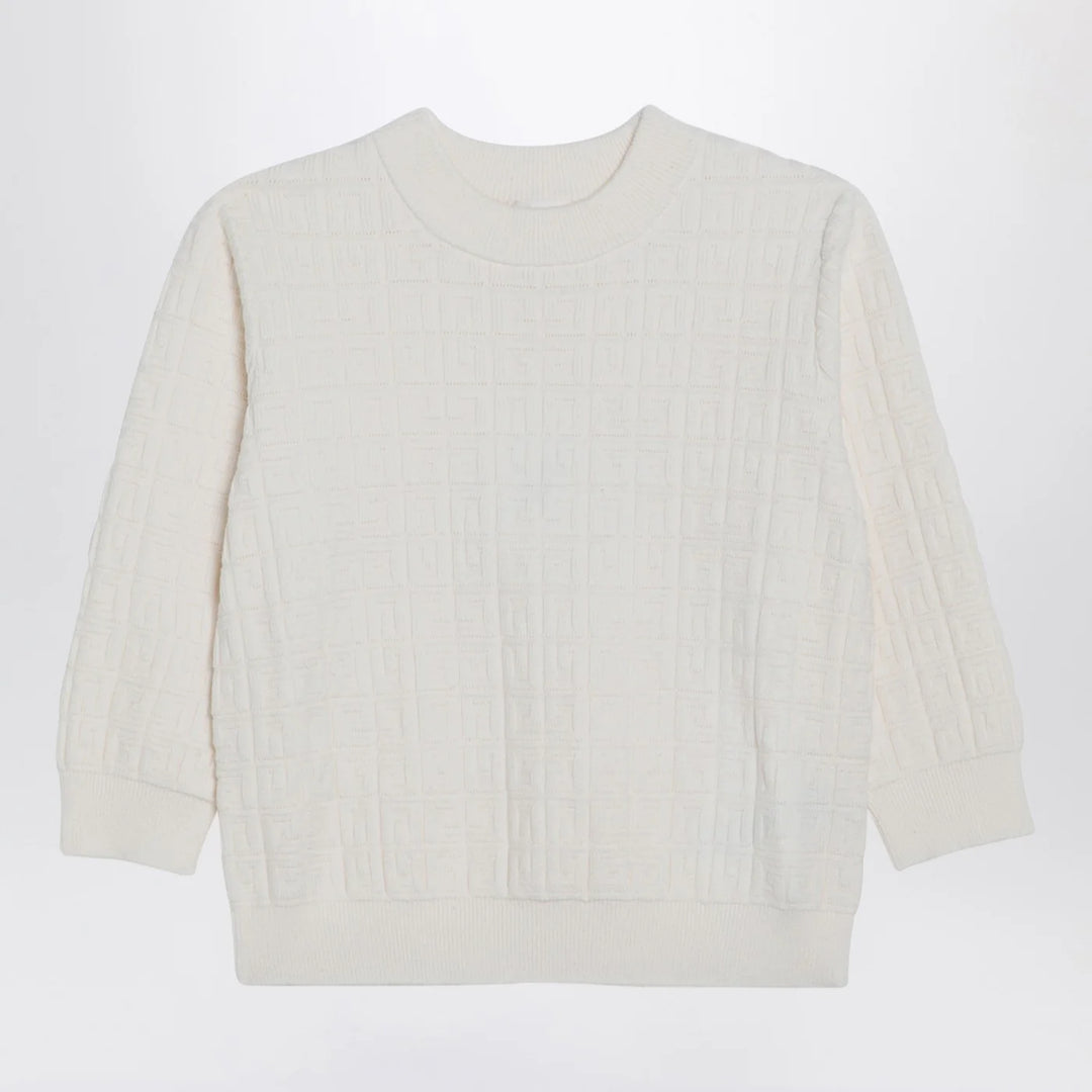 Givenchy - White jumper with 4G inlay