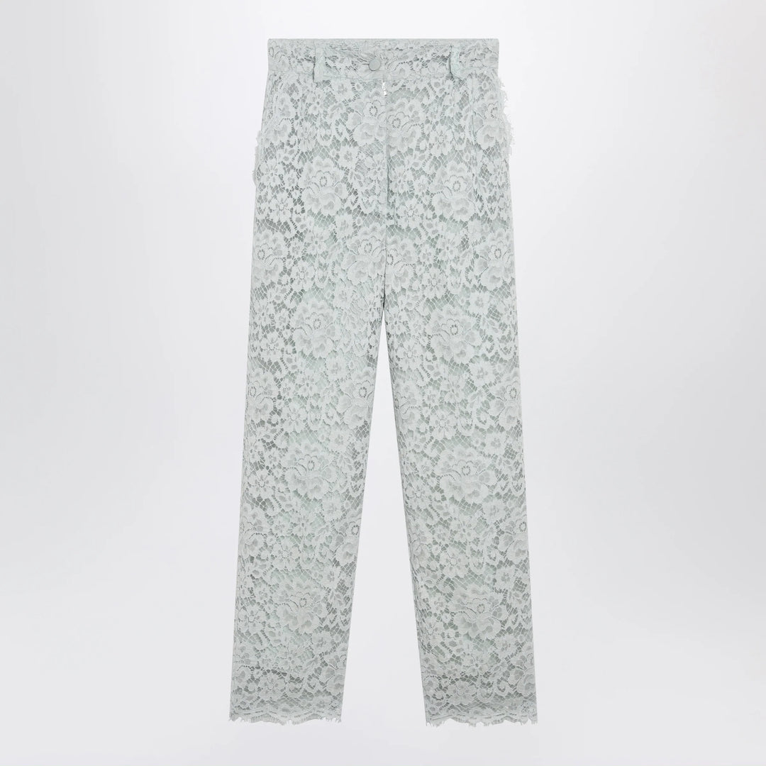 Dolce&amp;Gabbana - Ice blue lace trousers
