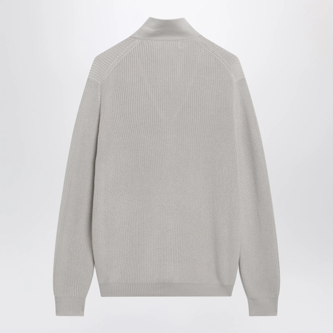Brunello Cucinelli - Jute-colored cotton zip-up cardigan