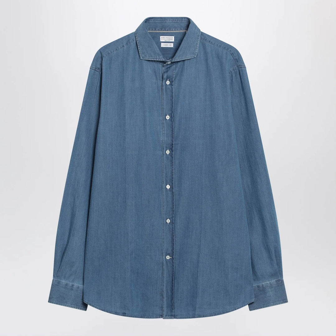 Brunello Cucinelli - Light blue Easy Fit denim shirt