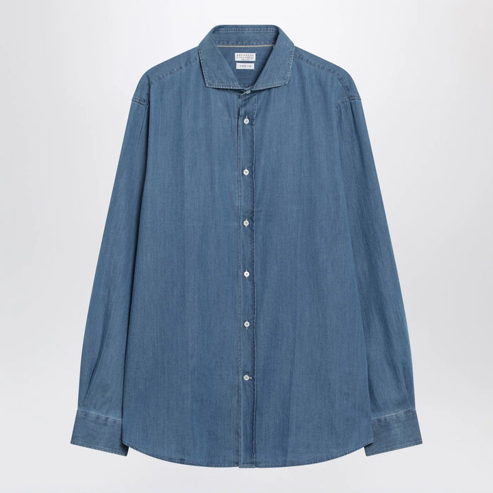 Brunello Cucinelli - Light blue Easy Fit denim shirt