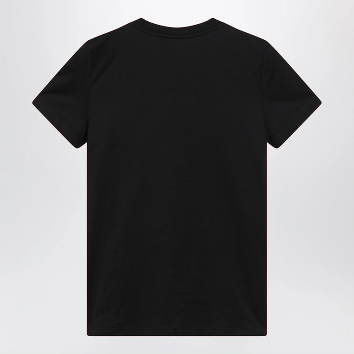 Max Mara - Black cotton jersey T-shirt with front print