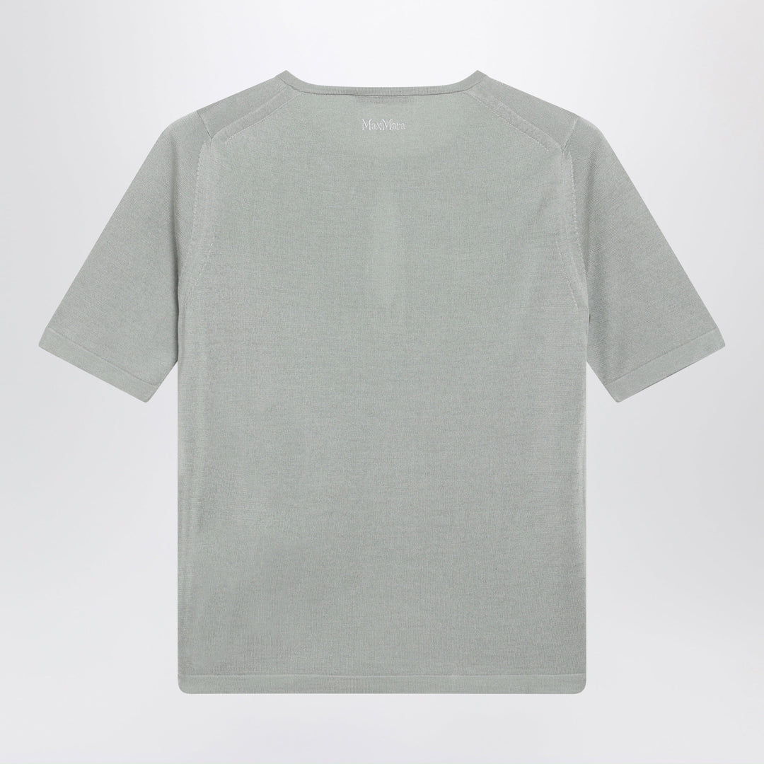 Max Mara - Crewneck sweater in pastel green silk and cashmere