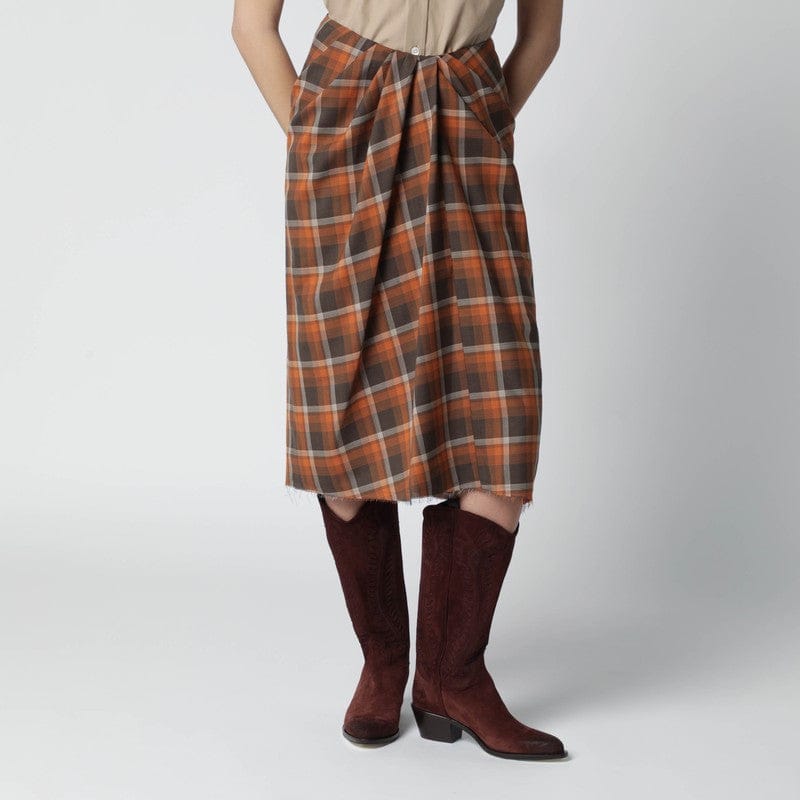 Skirts 6397 - Draped tartan skirt - M Brand