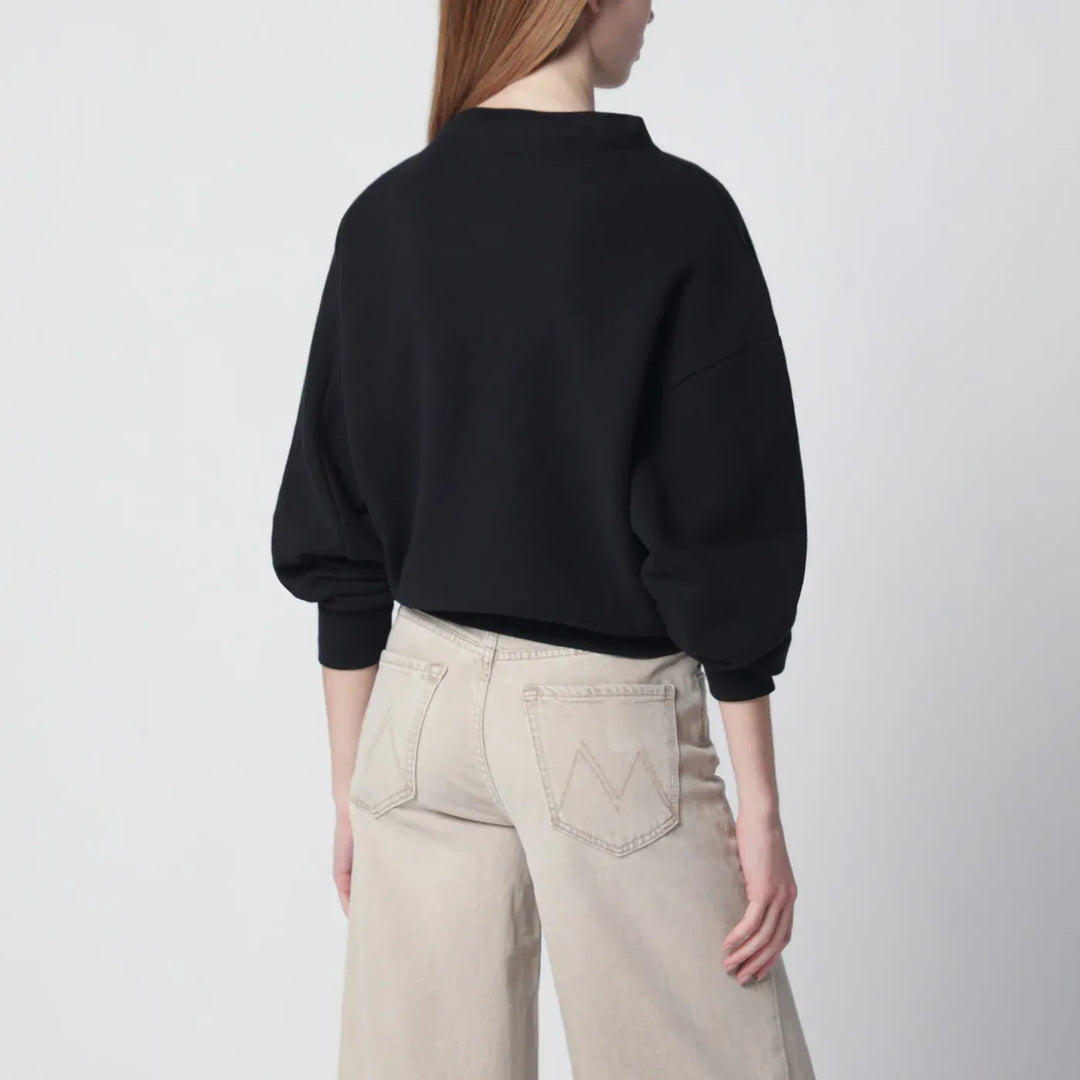 6397 - Black draped sweatshirt Brand Shirts &amp; Tops