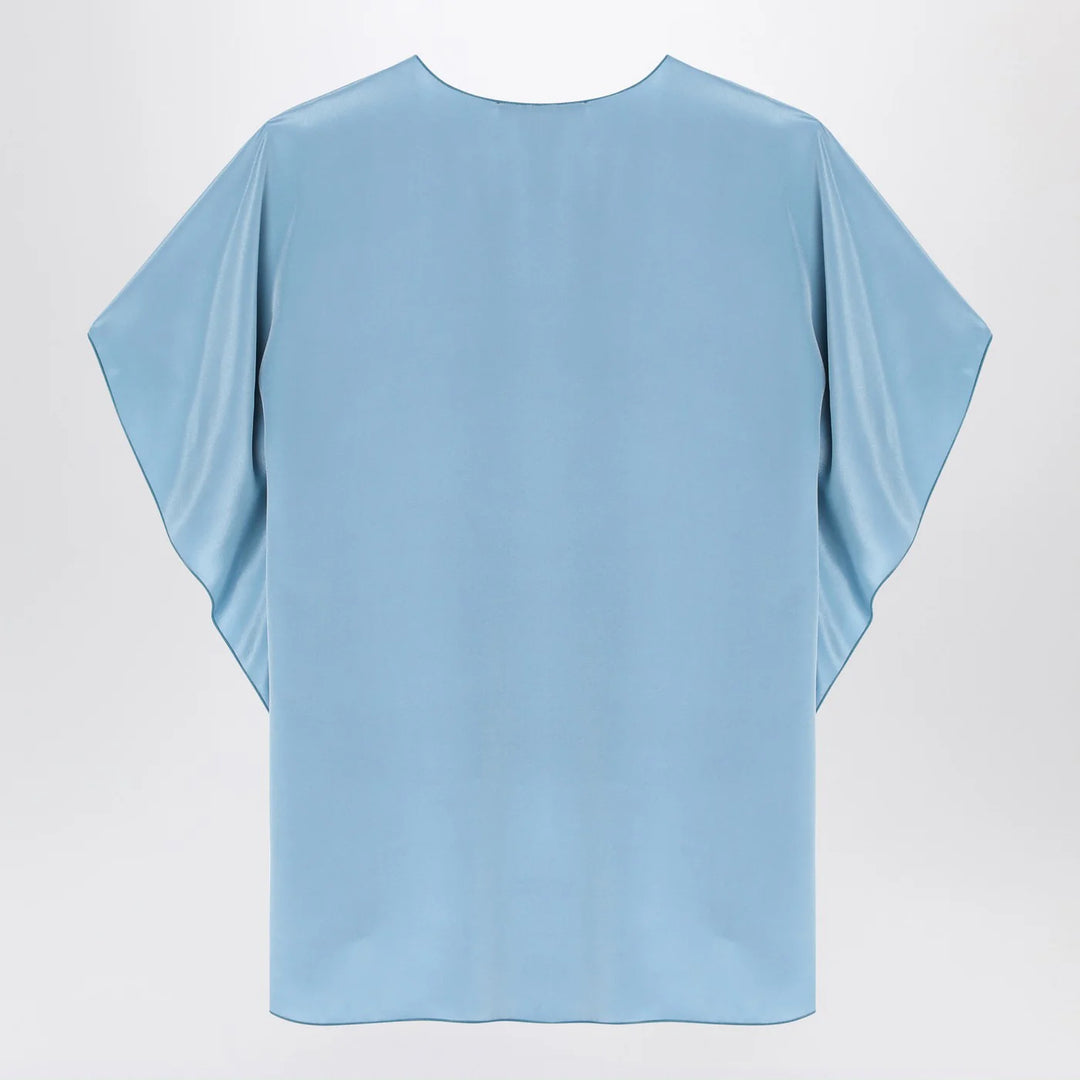 Max Mara Pianoforte - Light blue flowy silk blouse
