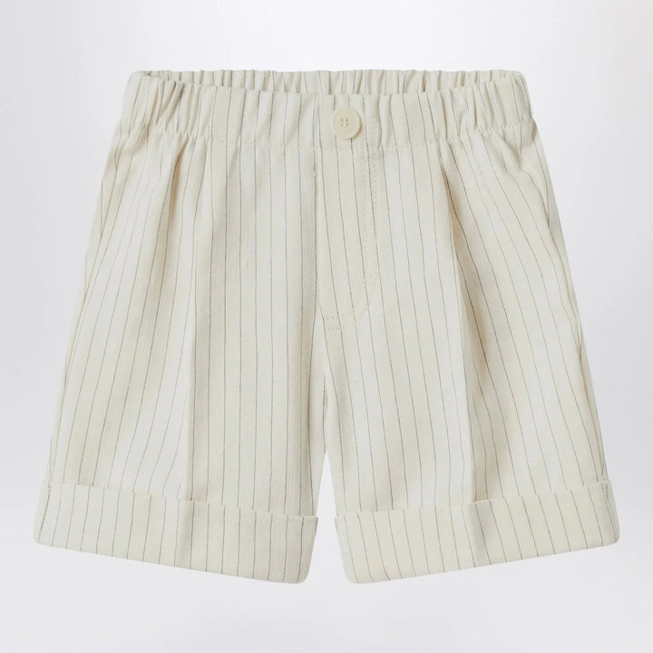 Il Gufo - Pinstriped cotton Bermuda shorts