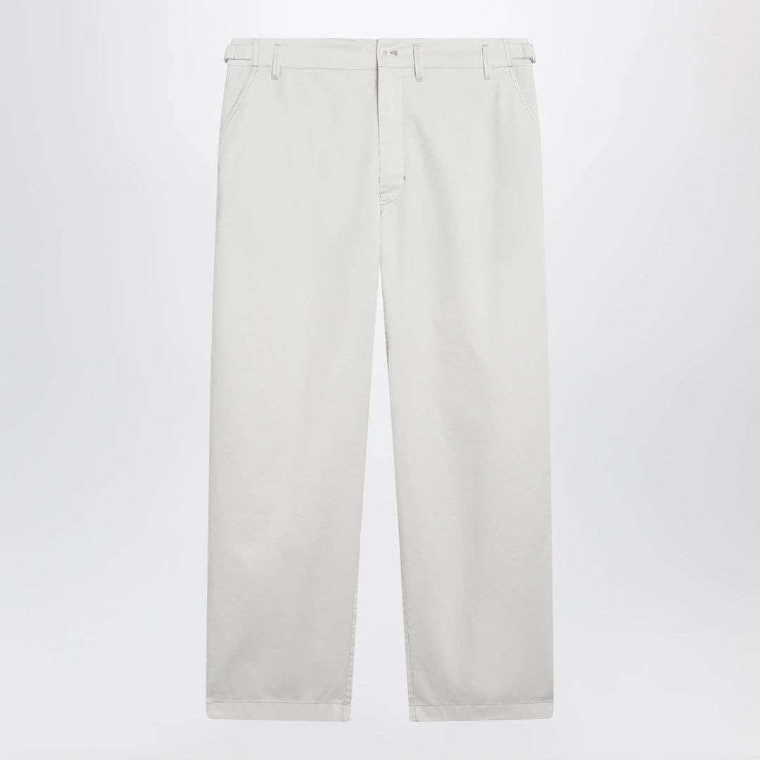 LEMAIRE - Powder white cotton trousers