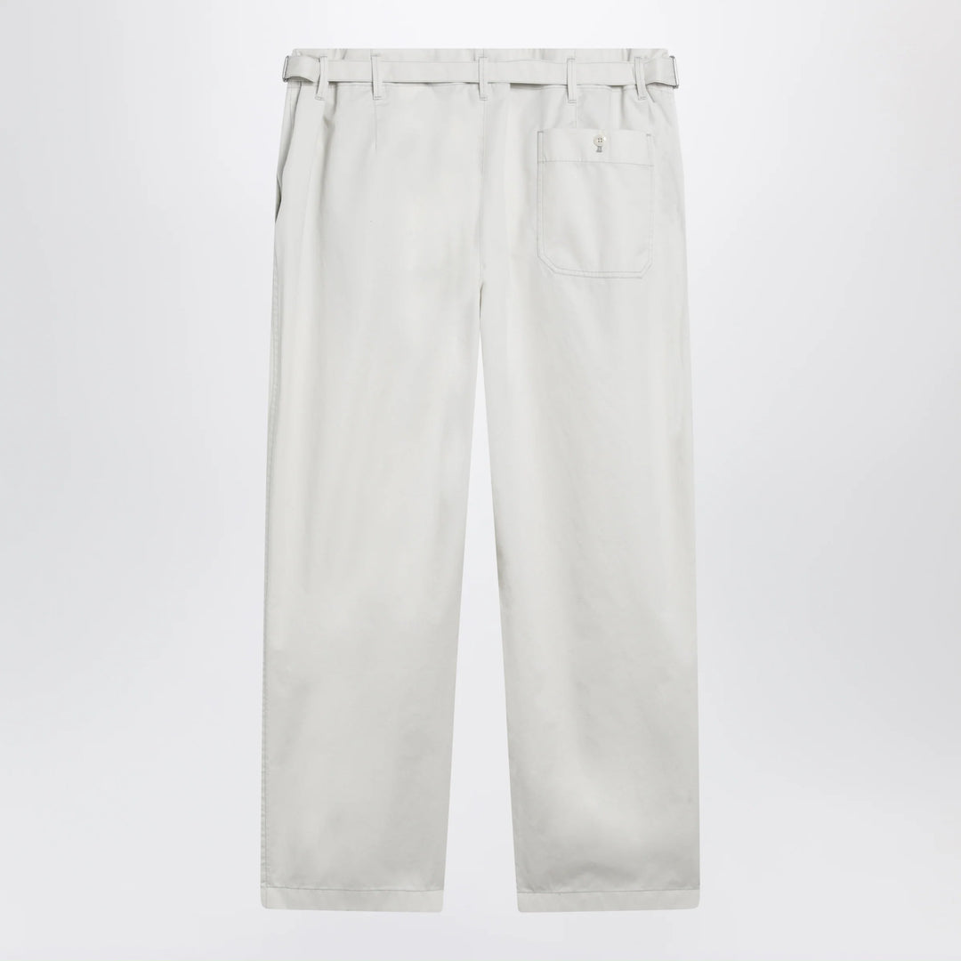 LEMAIRE - Powder white cotton trousers