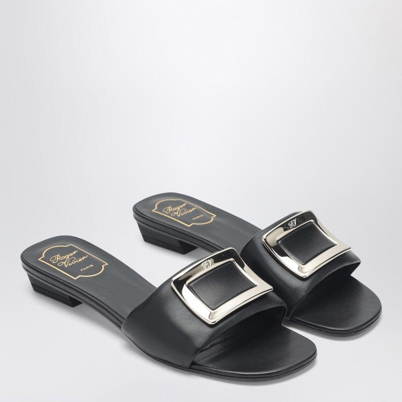 Shoes ROGER VIVIER - Square buckle leather slides - 37,5 IT Brand