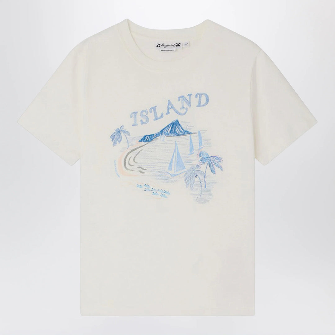 Bonpoint - Thibald white T-shirt with island print