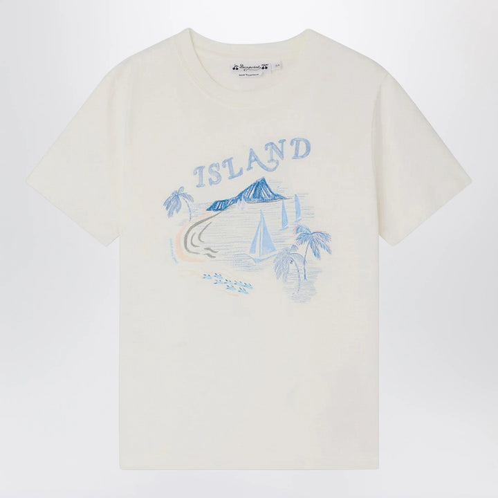 Bonpoint - Thibald white T-shirt with island print