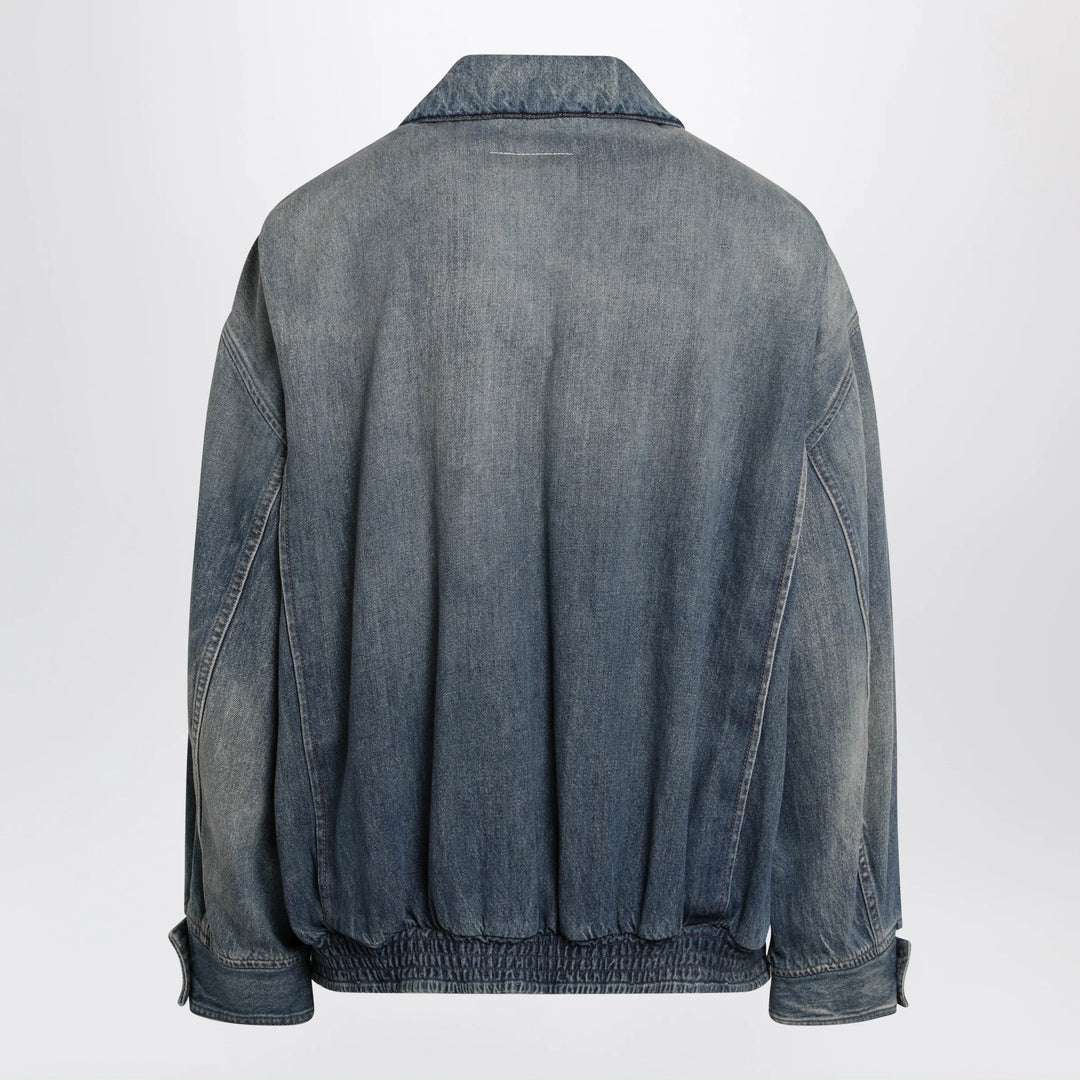 MM6 Maison Margiela - Blue denim jacket with flap pockets